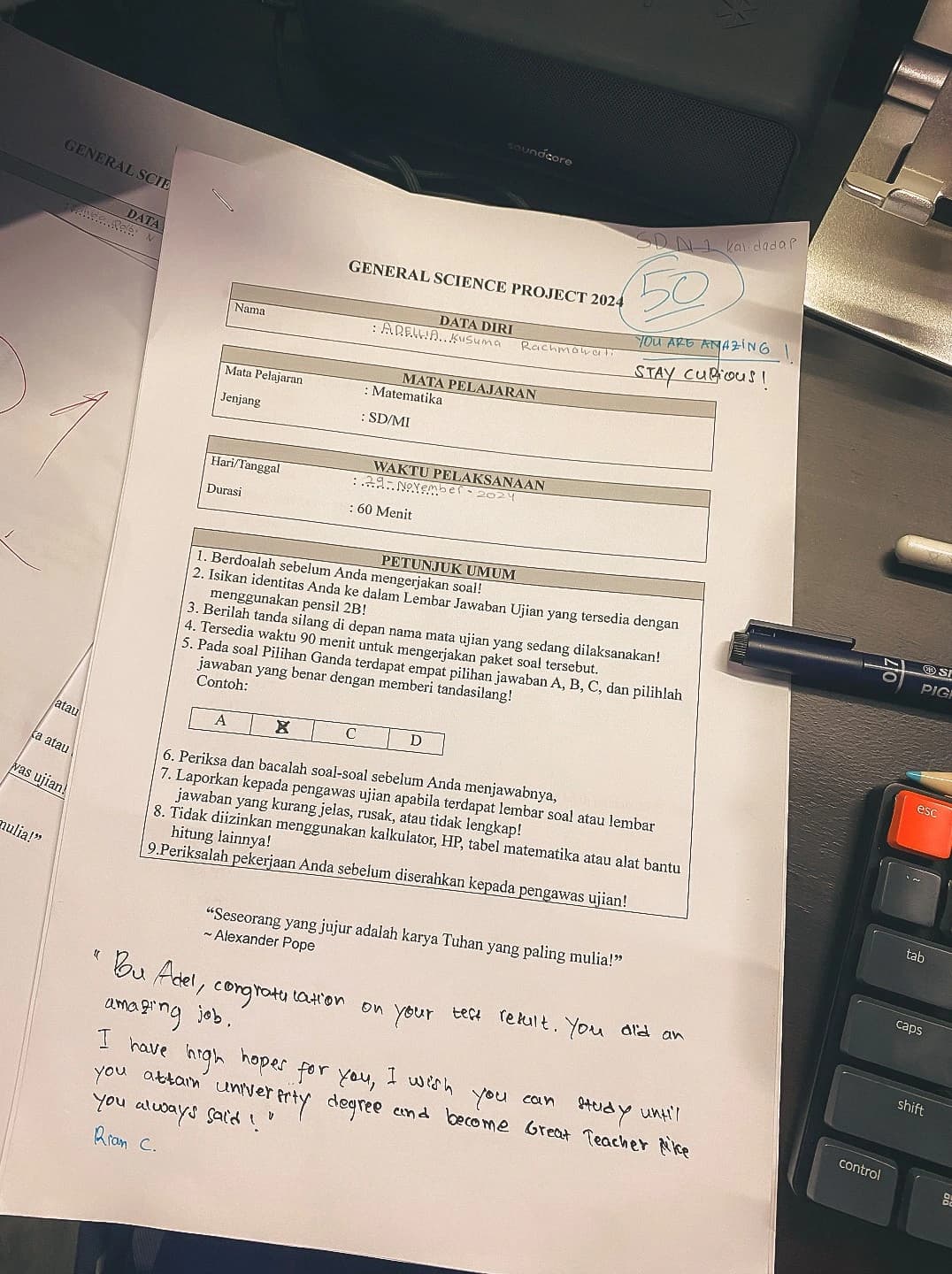 Pre and Post Test Measurement